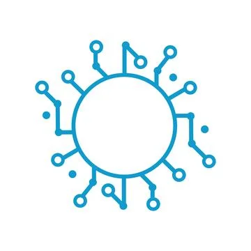 Digital Technology Circle Connection Graphic Illustrazione stock