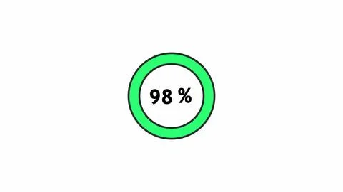 Digital technology circle loading bar on white color background. Stock Illustration