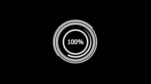 Digital technology circle waiting loading bar. uploading icon graphics. ill.. Stock Illustration