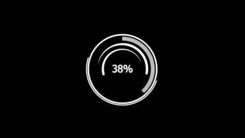 Digital technology circle waiting loading bar. uploading icon graphics. ill.. Stock Illustration