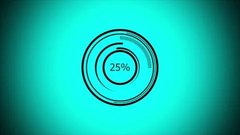 Digital technology circle waiting loading bar. uploading icon graphics. ill.. Illustrazione stock