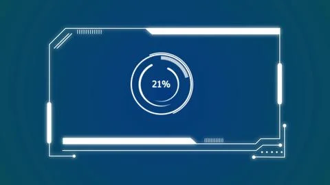 Digital technology circle waiting loading bar. uploading icon graphics. ill.. Stock Illustration
