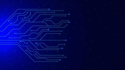 Digital technology circuit board concept backdrop. Stock Illustration