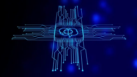 Digital technology concept. Circuit Lines Grow on Interactive Screen and Ac.. Stock Footage 293484146