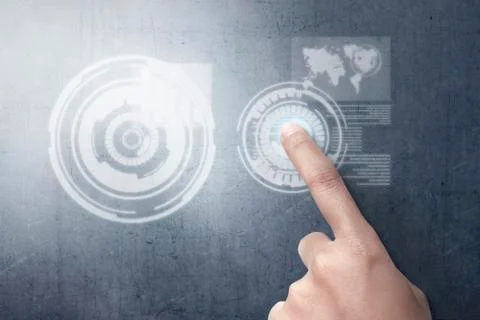 Digital technology concept Stockfoto's