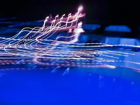Digital technology concept visual unusual blur content. Abstract futuristic   Stock Photos