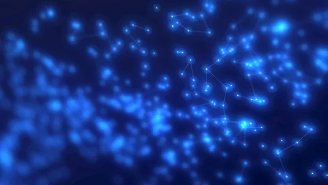 Digital Technology Connection Nodes And Lines Blue Vídeos de archivo 125128490