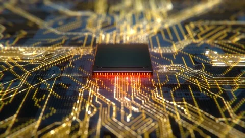 DIgital Technology CPU Stock Footage 145313967
