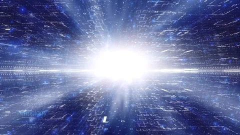 Digital technology cyberspace city network loop animaton Stock Footage 334082019