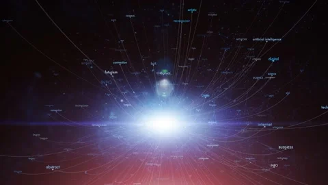 Digital technology cyberspace word cloud animation Vídeos de archivo 229485806