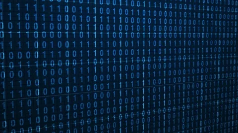 Digital technology data animation streams advanced binary algorithm data bl.. Stock Footage 340998741