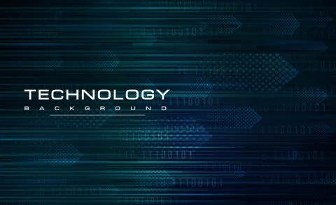 Digital technology data green background cyber technology circuit abstract  Stock Illustration