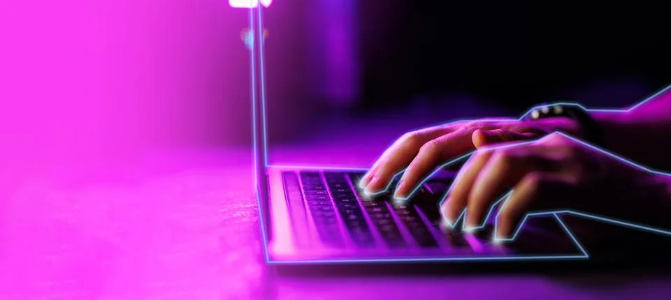 Digital technology development concept. AI computer technology. Big data Stock Photos