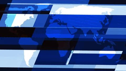 Digital technology earth map news background Ilustración de archivo
