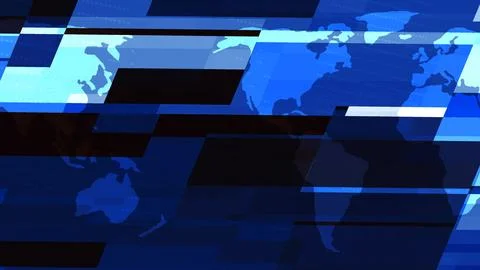 Digital technology earth map news background Ilustración de archivo