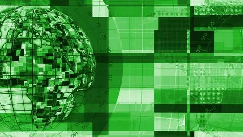 Digital technology earth map news background Ilustración de archivo