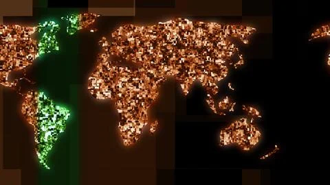 Digital technology earth map news background Ilustración de archivo