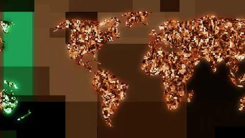 Digital technology earth map news background Ilustración de archivo