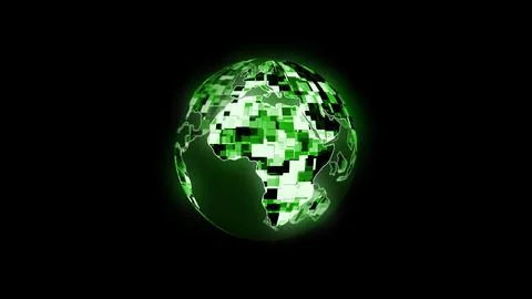 Digital technology earth map news background Ilustración de archivo