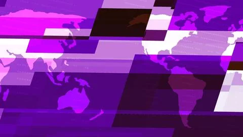 Digital technology earth map news background Ilustración de archivo