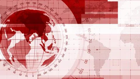 Digital technology earth map news background Ilustración de archivo