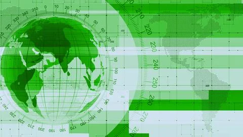 Digital technology earth map news background Ilustración de archivo