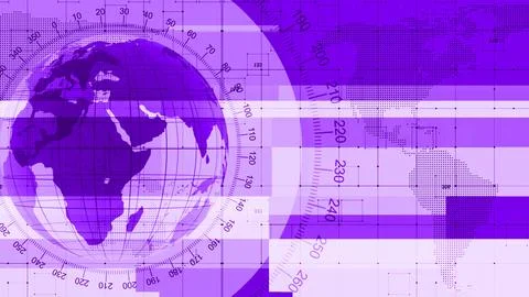 Digital technology earth map news background Ilustración de archivo