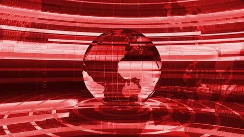 Digital technology earth map news background Ilustración de archivo