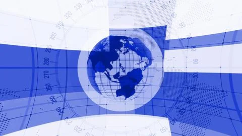 Digital technology earth map news background Ilustración de archivo