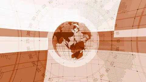 Digital technology earth map news background Ilustración de archivo