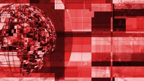 Digital technology earth map news background Ilustración de archivo
