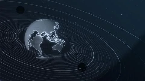 Digital Technology Earth Planet Orbit Background Stock Photos