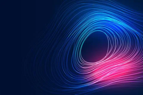 Digital Technology Flowing Lines Motion Background Stock Illustration