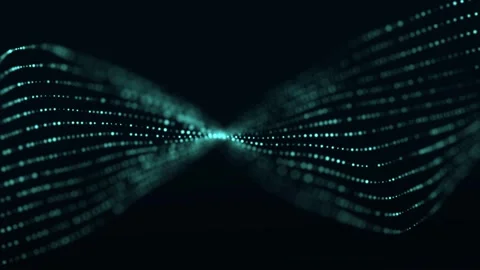 Digital technology. Futuristic background of glowing particles in motion. Stock Footage 267713706