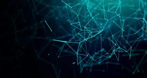 Digital technology futuristic data connect blue green background abstract cyber 스톡 일러스트