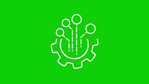 Digital technology gear animation innovation motion graphics Stock Footage 330542009
