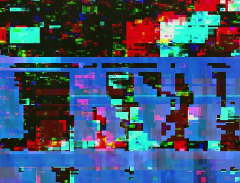 Digital technology glitch background, computer generated footage Vídeos de archivo 154409827
