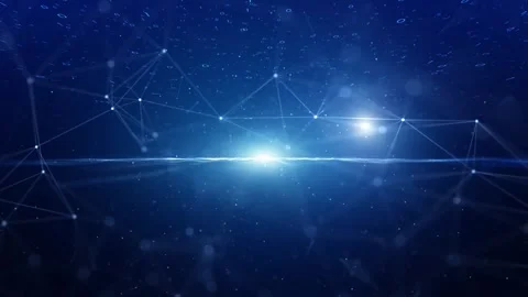 Digital technology glow lines data looping animation Stock Footage 337737759