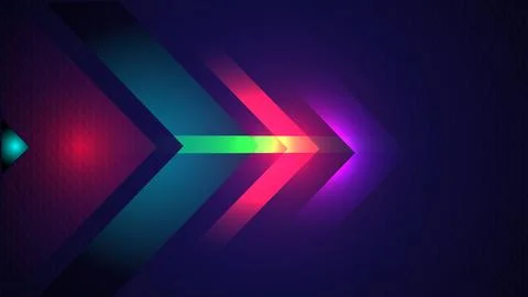 Digital technology glowing arrows modern geometric abstract background with.. Stock Illustration