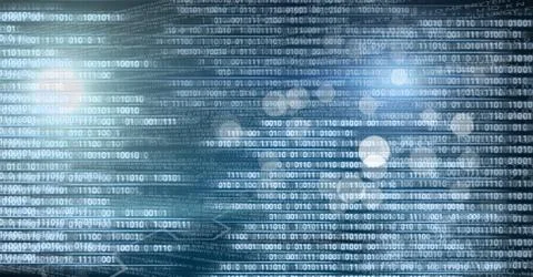 Digital technology glowing interface 写真素材