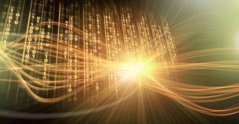 Digital technology glowing interface Foto stock