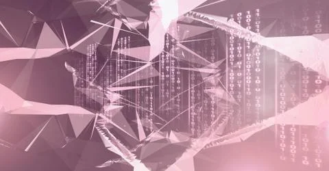 Digital technology glowing interface 스톡 사진