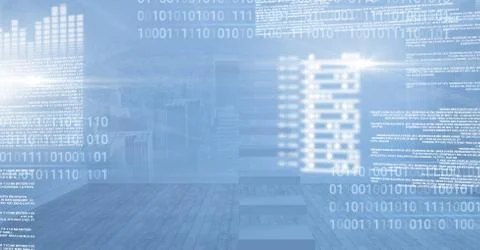 Digital technology glowing interface Stock Photos