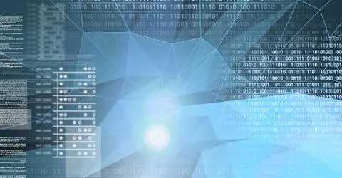 Digital technology glowing interface 写真素材