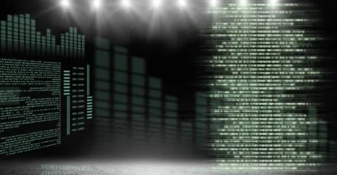 Digital technology glowing interface 写真素材