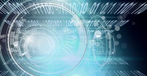 Digital technology glowing interface 写真素材