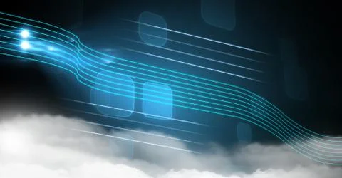 Digital technology glowing interface 库存照片