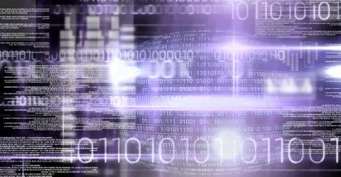 Digital technology glowing interface Stockfoto's