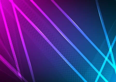 Digital technology gradient background. Colorful futuristic wireframe and w.. Stock Illustration