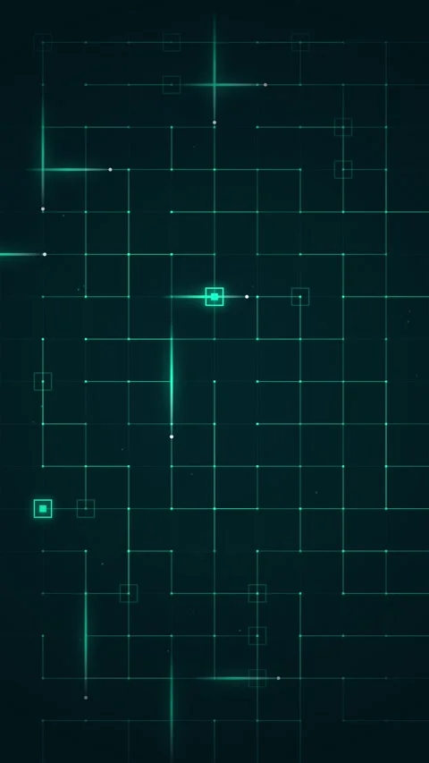 Digital Technology Grid Network Background with Glowing Data Nodes 스톡 동영상 346207897